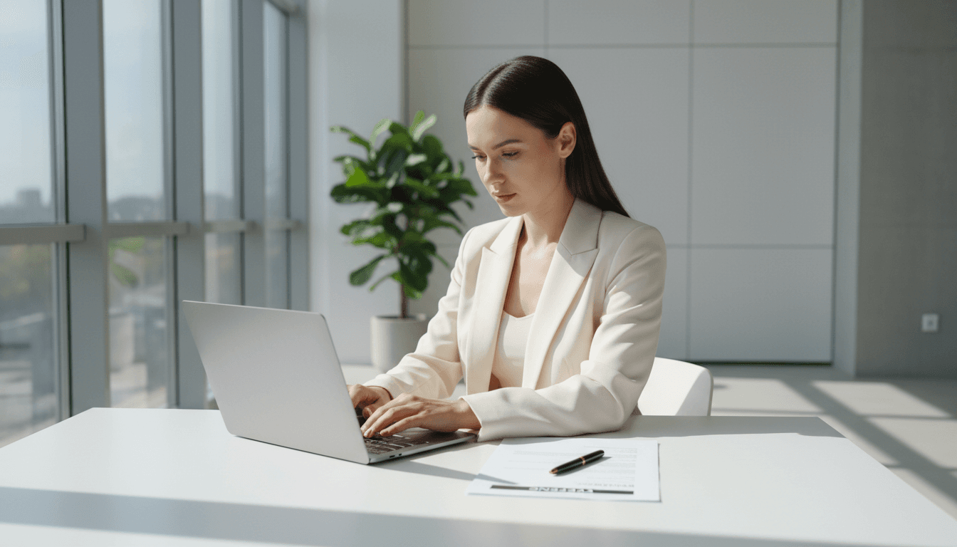 Woman reviewing her professionally tailored CV